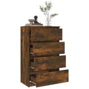 Vidaxl Sideboard Smoked Oak 60x35x98.5 Cm Engineered Wood Vidaxl Sideboard Smoked Oak 60x35x98.5 Cm Engineered Wood