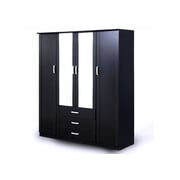 Pan Emirates Kayton 4 Door Wardrobe Dark Brown Pan Emirates Kayton 4 Door Wardrobe Dark Brown