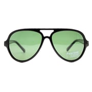 Ray Polo Sunglasses Pl302 C01 Size 65 Black Black Aviator Polarized Unisex