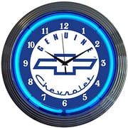 Neonetics Cars And Motorcycles Genuine Chevrolet Neon Wall Clock, 15-Inch, Blue Chevy