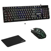 Blaupunkt RGB Gaming Keyboard + Mouse + Mouse Pad Black Blaupunkt RGB Gaming Keyboard + Mouse + Mouse Pad Black
