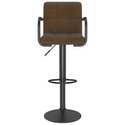 Vidaxl Bar Stools 2 Pcs Brown Fabric Vidaxl Bar Stools 2 Pcs Brown Fabric