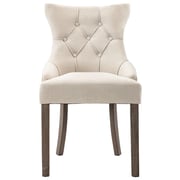 vidaXL Dining Chairs 4 pcs Beige Fabric vidaXL Dining Chairs 4 pcs Beige Fabric