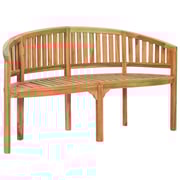 Vidaxl Banana Bench 151 Cm Solid Teak Wood Vidaxl Banana Bench 151 Cm Solid Teak Wood