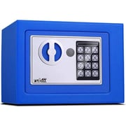 Mini Digital Safe Box Security Locker For Passport Cash Jewelry Smartphones (17x23x17cm) Blue Mini Digital Safe Box Security Locker For Passport Cash Jewelry Smartphones (17x23x17cm) Blue