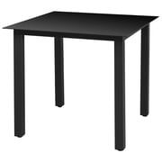 Vidaxl Garden Table Black 80x80x74 Cm Aluminium And Glass Vidaxl Garden Table Black 80x80x74 Cm Aluminium And Glass