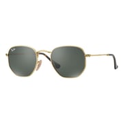 RayBan RB3548N-001-54 New Hexagon Gold Unisex Sunglasses RayBan RB3548N-001-54 New Hexagon Gold Unisex Sunglasses
