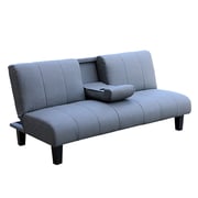 Laze 3 Seater SofaBed Grey With Cup Holder