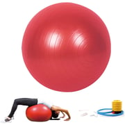 ULTIMAX Yoga Ball, Exercise Ball for Fitness, Balance & Birthing, Anti-Burst Professional Quality Stability, Design Balance Ball Pilates Core and Workout Ball with Quick Pump - 65 cm (Red)