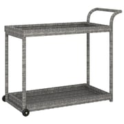 Vidaxl Bar Cart Grey 100x45x83 Cm Poly Rattan Vidaxl Bar Cart Grey 100x45x83 Cm Poly Rattan