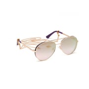 Guess GU7607-28X-58 Women's Sunglass Shiny Rose Gold/Blu Mirror