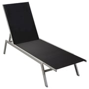 vidaXL Sun Lounger Steel and Textilene Black vidaXL Sun Lounger Steel and Textilene Black
