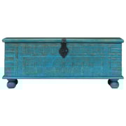 vidaXL Storage Chest Solid Mango Wood Blue 100x40x41 cm vidaXL Storage Chest Solid Mango Wood Blue 100x40x41 cm
