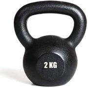 ULTIMAX Cast Iron Kettlebell Weights Great for Full Body Workout and Strength Training-Black (2Kg)