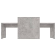 Vidaxl Coffee Table Set Concrete Grey 100x48x40 Cm Engineered Wood Vidaxl Coffee Table Set Concrete Grey 100x48x40 Cm Engineered Wood