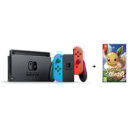 Nintendo Switch Gaming Console 32GB Black With Neon Joy Con + Pokemon Lets Go Eevee Game + 1 Assorted Game Nintendo Switch Gaming Console 32GB Black With Neon Joy Con + Pokemon Lets Go Eevee Game + 1 Assorted Game