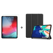 Inet Tempered Glass Screen Protector and Leather Case Clear iPad Pro 12.9