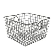 Spectrum Diversified Teardrop Large Wire Basket, Steel Versatile Storage & Organization Utility Tote, Cube Storage Bin For Home Organization, Industrial Gray Spectrum Diversified Teardrop Large Wire Basket, Steel Versatile Storage & Organization Utility Tote, Cube Storage Bin For Home Organization, Industrial Gray