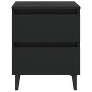 Vidaxl Bed Cabinets 2 Pcs Black 40x35x50 Cm Chipboard Vidaxl Bed Cabinets 2 Pcs Black 40x35x50 Cm Chipboard