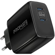 Promate 65W Dual Port Wall Charging Adapter Black