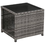 Vidaxl 3 Piece Bistro Set With Cushions Poly Rattan Grey Vidaxl 3 Piece Bistro Set With Cushions Poly Rattan Grey
