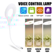 Zolele VL1 USB Voice Control Smart Night Lamp For Laptop and Reading with 3 Color Soft Light 1.5W - White Zolele VL1 USB Voice Control Smart Night Lamp For Laptop and Reading with 3 Color Soft Light 1.5W - White