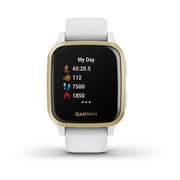 Garmin 010-02427-11 Smartwatch Venu Sq, NFC, White/Light Gold