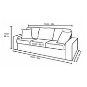 Galaxy Design Calypso 3 Seater Sofa Velvet Galaxy Design Calypso 3 Seater Sofa Velvet