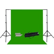 Coopic S03 2m X 3m Photography Video Studio Background Stand Kit With 1.5x3m Green Background Backdrop 4 Clamps Set And Carrying Bag Coopic S03 2m X 3m Photography Video Studio Background Stand Kit With 1.5x3m Green Background Backdrop 4 Clamps Set And Carrying Bag