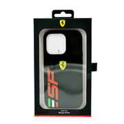 Ferrari Pu Leather Case With Printed Big Sf Logo For Iphone 14 Pro Black
