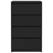 Vidaxl Sideboard Black 60x35x98.5 Cm Engineered Wood Vidaxl Sideboard Black 60x35x98.5 Cm Engineered Wood