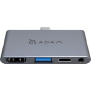 Adam Element AAPADHUBI4GY 4-in-1 USB Type C Hub Grey