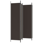 vidaXL 4-Panel Room Divider Brown 200x200 cm Fabric vidaXL 4-Panel Room Divider Brown 200x200 cm Fabric