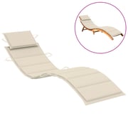 vidaXL Sun Lounger Cushion Cream 186x58x3 cm vidaXL Sun Lounger Cushion Cream 186x58x3 cm