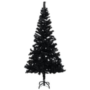 vidaXL Artificial Christmas Tree with Stand Black 180 cm PVC vidaXL Artificial Christmas Tree with Stand Black 180 cm PVC