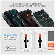 Spigen GLAStR EZ FIT designed for iPhone 14 Pro MAX Screen Protector (2022) Premium Tempered Glass - Case Friendly with Sensor Protection [2 PACK]