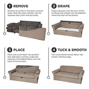 Maytex Pixel Ultra Soft Stretch 2 Piece Arm Furniture Cover, Sand Chair Slipcover Maytex Pixel Ultra Soft Stretch 2 Piece Arm Furniture Cover, Sand Chair Slipcover