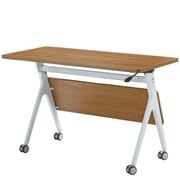 Ibama Office Foldable Desk|1.2m Heavy Duty Flipper Table with Casters for Home Work, Study Table, Conference Training Table and classroom Table