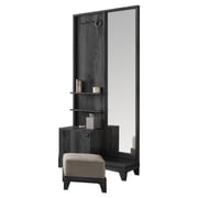 Asghar Furniture - Rowena Prime Dresser & Pouffe - Grey Asghar Furniture - Rowena Prime Dresser & Pouffe - Grey