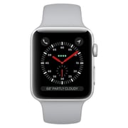 Apple Watch Series 3 GPS + Cellular 38mm Silver Aluminium Case with Fog Sport Band
