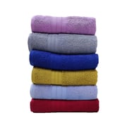 Sheep Bath Towel Plain Dyed Aqua Classic Multicolor Untw00206 (pack Of 6)(70 X 140cm)