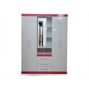 Buy Pan Emirates Havana Star 5 Door Wardrobe With Mirror White Online