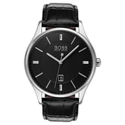 Hugo Boss Governor Watch For Men with Black Leather Strap