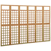Vidaxl 6-panel Room Divider/trellis Solid Fir Wood 242.5x180 Cm Vidaxl 6-panel Room Divider/trellis Solid Fir Wood 242.5x180 Cm