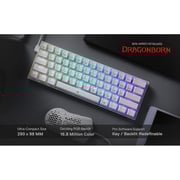 Redragon Gaming Mechanical Keyboard Red Switch White Redragon Gaming Mechanical Keyboard Red Switch White