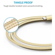 Anker Powerline Plus Micro USB Nylon Braided Cable 1.8m Gold - A8143HB1 Anker Powerline Plus Micro USB Nylon Braided Cable 1.8m Gold - A8143HB1