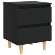 Vidaxl Bed Cabinets With Solid Pinewood Legs 2 Pcs Black 40x35x50 Cm Vidaxl Bed Cabinets With Solid Pinewood Legs 2 Pcs Black 40x35x50 Cm