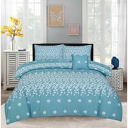 Style Nasma Single Fitted Bed Sheet Set Fabbr Blue Style Nasma Single Fitted Bed Sheet Set Fabbr Blue