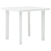 vidaXL Garden Table White 80x75x72 cm Plastic vidaXL Garden Table White 80x75x72 cm Plastic