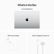 Apple MacBook Pro 16-inch (2023) - Apple M2 Chip Pro / 16GB RAM / 512GB SSD / 19‑core GPU / macOS Ventura / English & Arabic Keyboard / Silver / Middle East Version - [MNWC3AB/A]